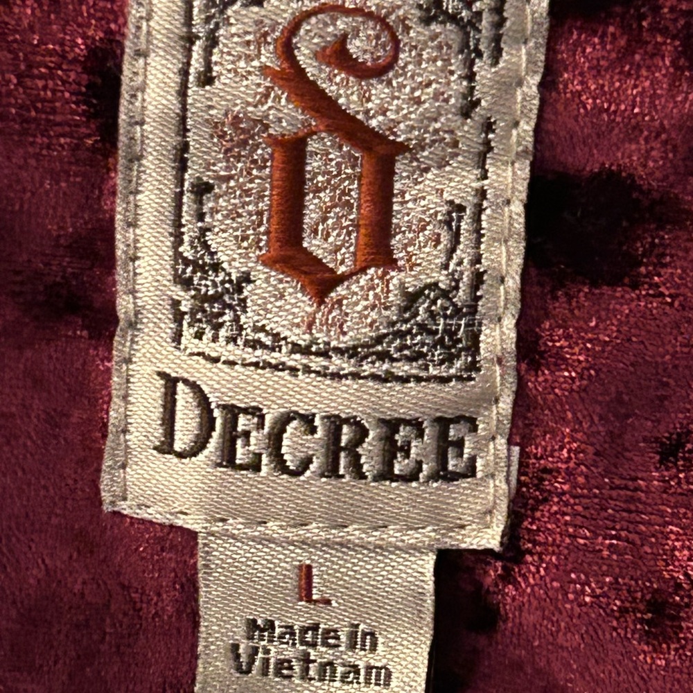 Ladies burgundy Large crop jacket -Decree